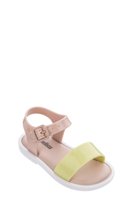 Mini Melissa Girls' Color-blocked Sandals - Walker, Toddler In Yellow/ Pink