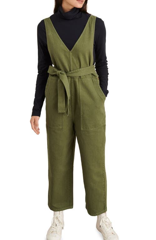 Alex Mill Ollie Denim Overalls in Army Olive