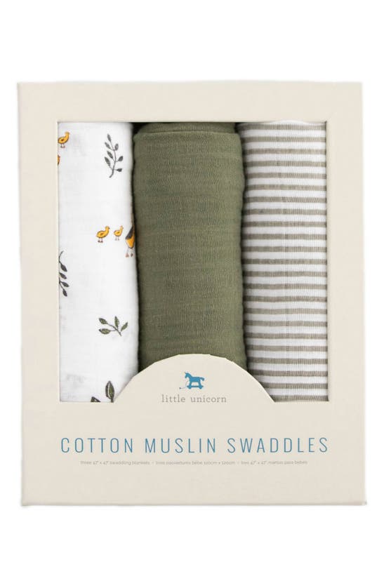 LITTLE UNICORN LITTLE UNICORN 3-PACK COTTON MUSLIN SWADDLE BLANKETS