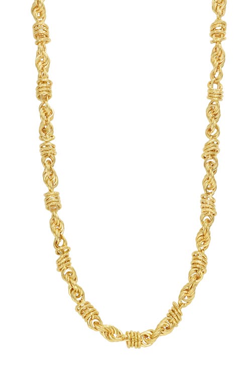 14K Gold Mixed Chain Necklace in 14K Yellow Gold