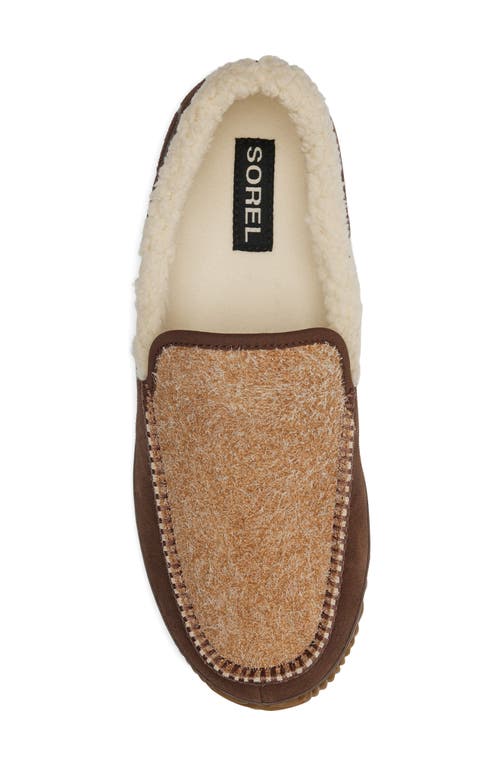 Sorel Dude Moc™ Faux Fur Lined Slipper In Elk/natural