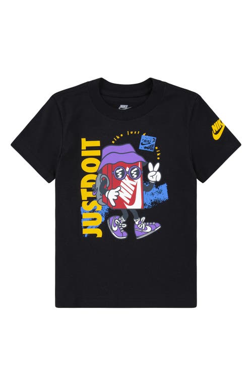 Nike Kids' Boxy Peace Graphic T-shirt In Black