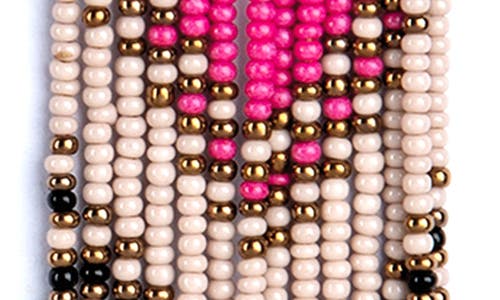 Deepa Gurnani Merliah Beaded Drop Earrings In Fuchsia