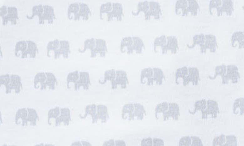 Shop Petite Plume Elephant Print Pima Cotton Footie In White
