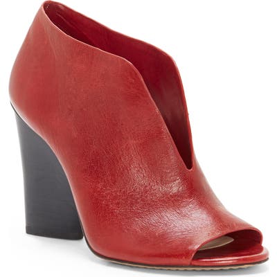 Vince Camuto Andrita Open Toe Bootie, Red