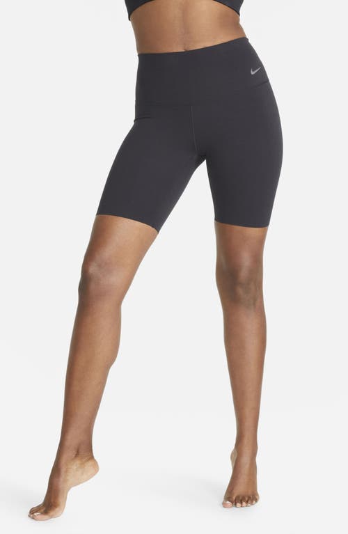 Shop Nike Zenvy Gentle Support High Waist Bike Shorts In Black/black