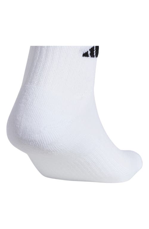 Shop Adidas Originals Adidas 6-pack Athletic Quarter Socks In White/alumina Beige/grey