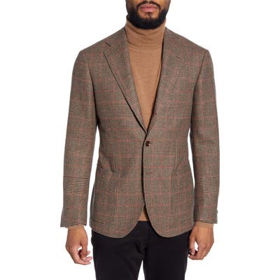 Ring Jacket Balloon Trim Fit Glen Plaid Sport Coat