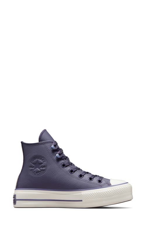 Shop Converse Chuck Taylor® All Star® Lift Water Repellent High Top Sneaker In Shadow Purple/lavender Ash