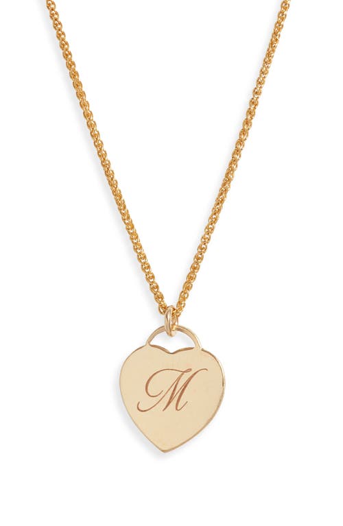 Shop Set & Stones Alice Initial Heart Pendant Necklace In Gold/m