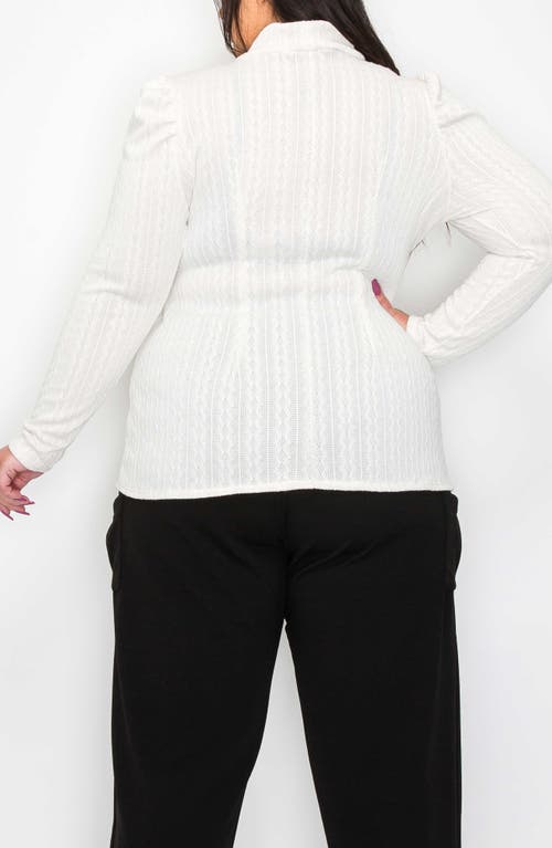 Shop L I V D Catriona Waist Tie Mock Neck Sweater In Ivory