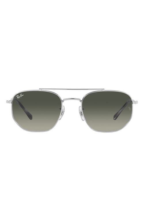 Ray-Ban 54mm Gradient Irregular Sunglasses in Silver at Nordstrom