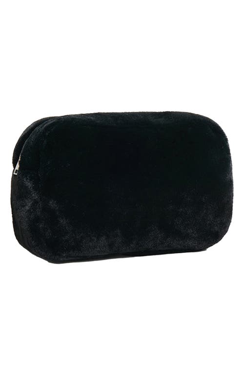 Apparis Noor Leopard Faux Fur Jumbo Pouch In Pink