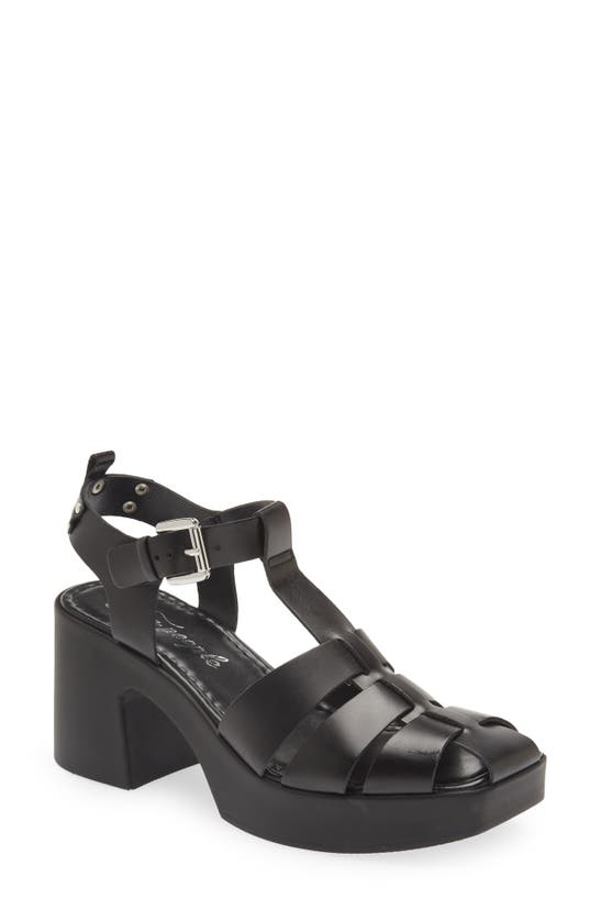 Free People Pacific Platform Fisherman Sandal In Black