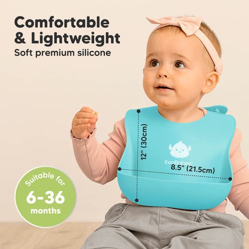 Keababies Prep Silicone Bibs In Cloud Nine