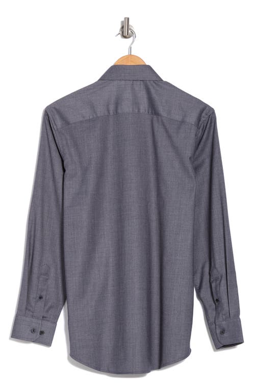 Tom Baine Denim Performance Button-up Shirt In Charcoal