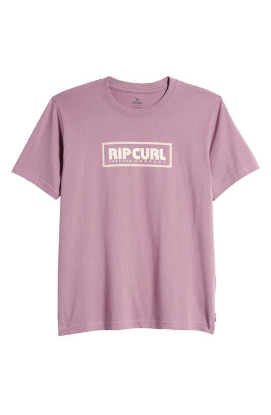 Shop Rip Curl Kids' Big Mumma Icon Graphic Cotton T-shirt In Dusty Purple
