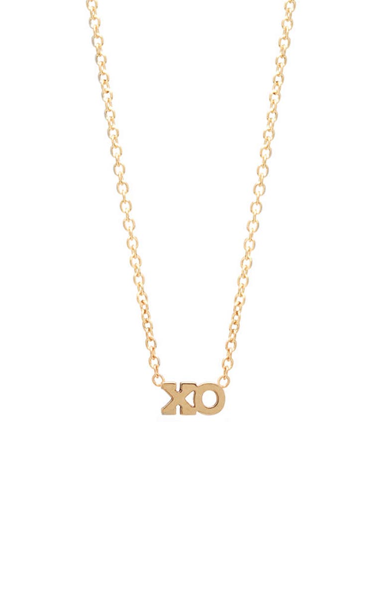 Zoë Chicco Xo Pendant Necklace Nordstrom Xo Pendant Necklace Main Color Yellow Gold