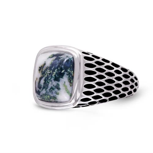 Shop Luvmyjewelry Tree Agate Sterling Silver Men Signet Ring