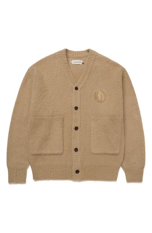 HONOR THE GIFT Stamped Batch Cardigan in Tan