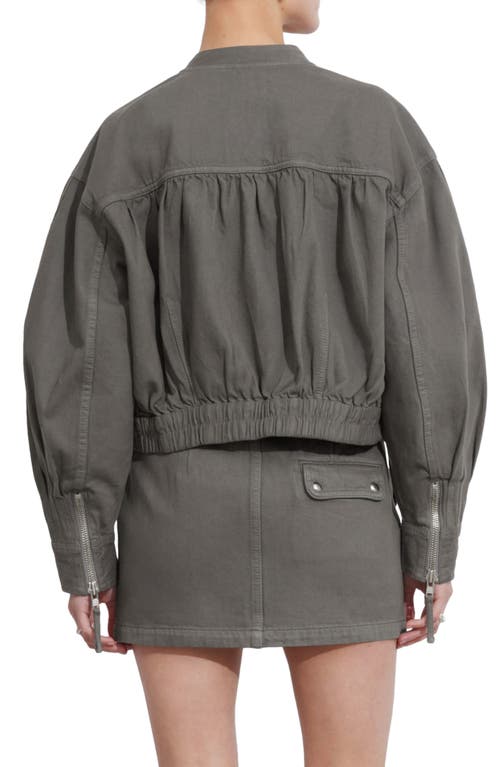 Shop & Other Stories Cotton Twill Bomber Jacket In Grey Medium Dusty