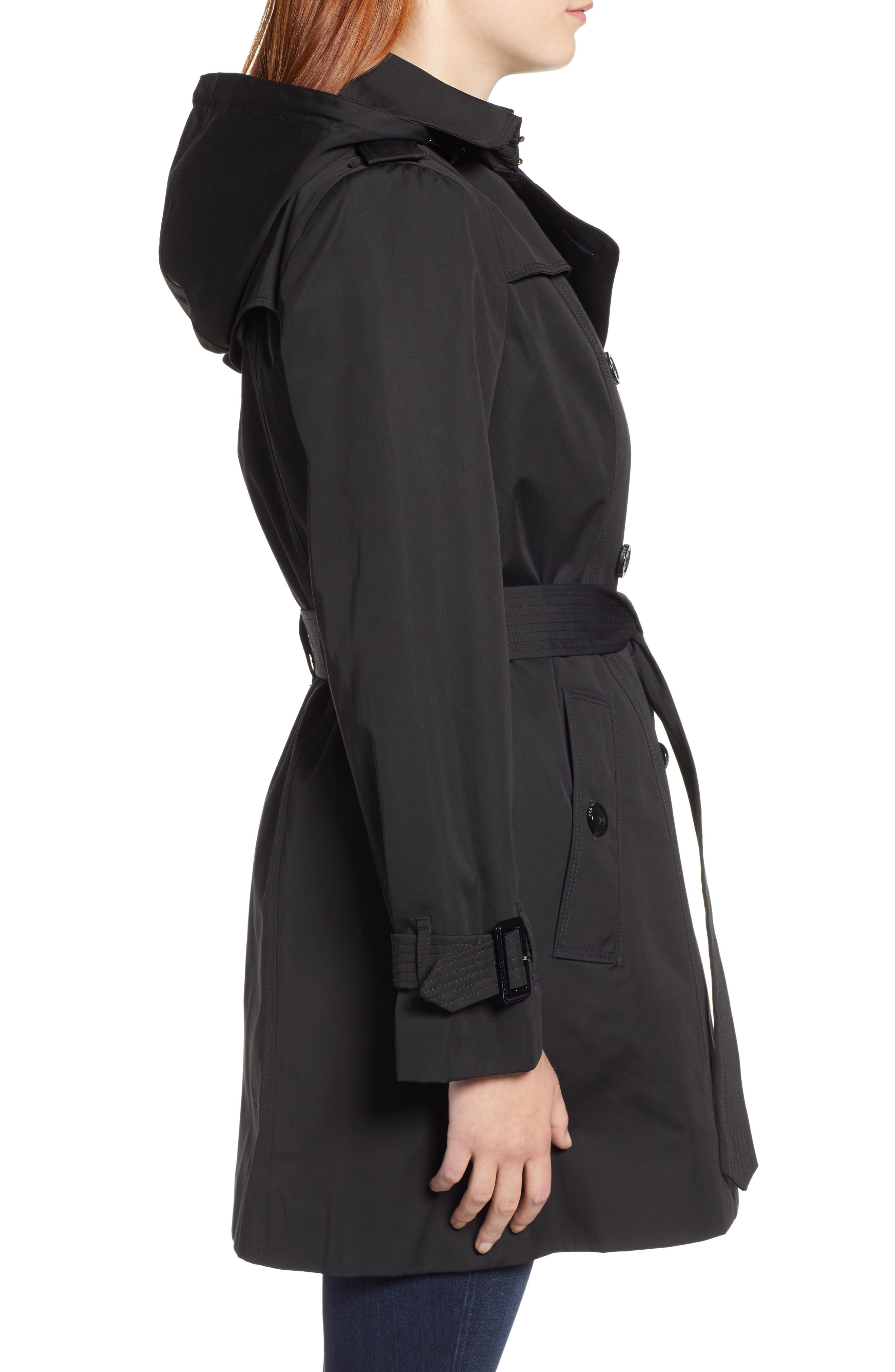 trench coat with detachable liner & hood