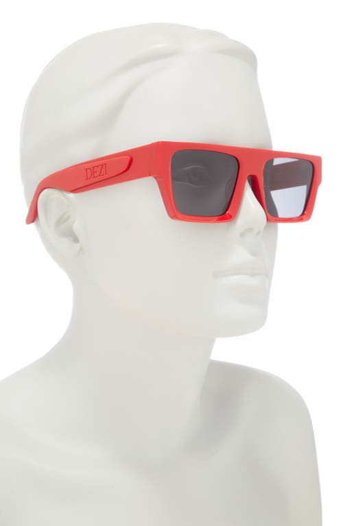 Shop Dezi Slick 55mm Shield Sunglasses In Slick Cherry/dark Smoke