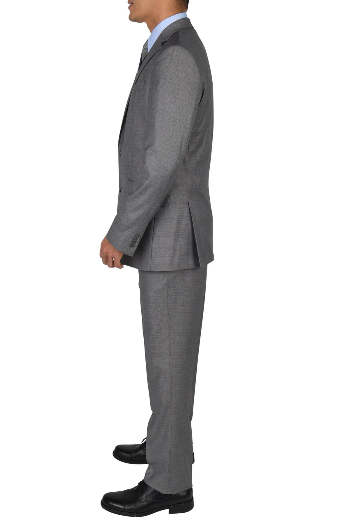 Kenneth Cole Reaction Basketweave Two Button Notch Lapel Techni-cole Performance Slim Fit Suit In Light/pastel Grey6