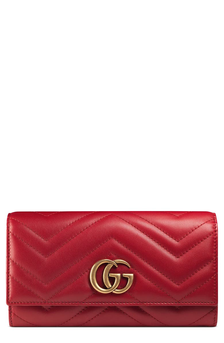 Gucci GG Marmont Matelassé Leather Continental Wallet | Nordstrom