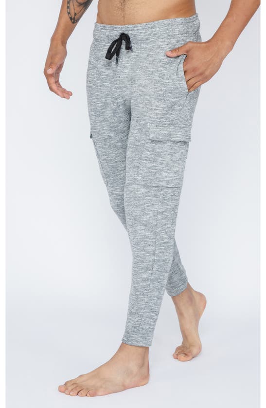 90 Degree By Reflex Snap Button Pocket Joggers In Light Grey ModeSens