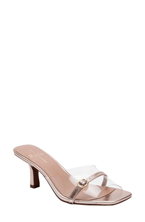 Shop Linea Paolo Gillian Sandal In Clear/rose Quartz