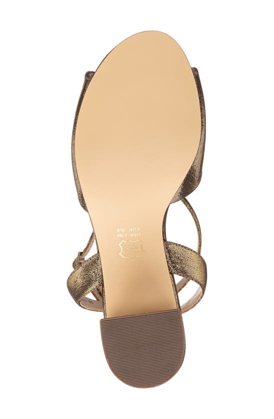 Shop Nina Nigella Glitter Ankle Wrap Sandal In Bronze