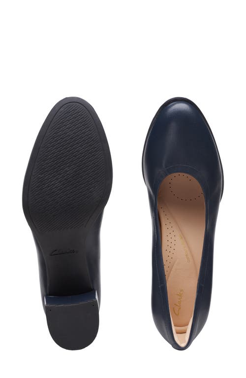 Shop Clarksr Clarks(r) Freva55 Court Pump In Navy Leather