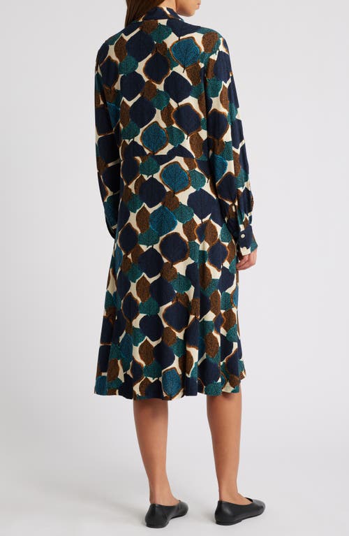 Masai Copenhagen Nadia Long Sleeve Button-up Shirtdress In Chipmunk