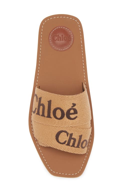 Shop Chloé Woody Slide Sandal In 2y4 Dark Tan