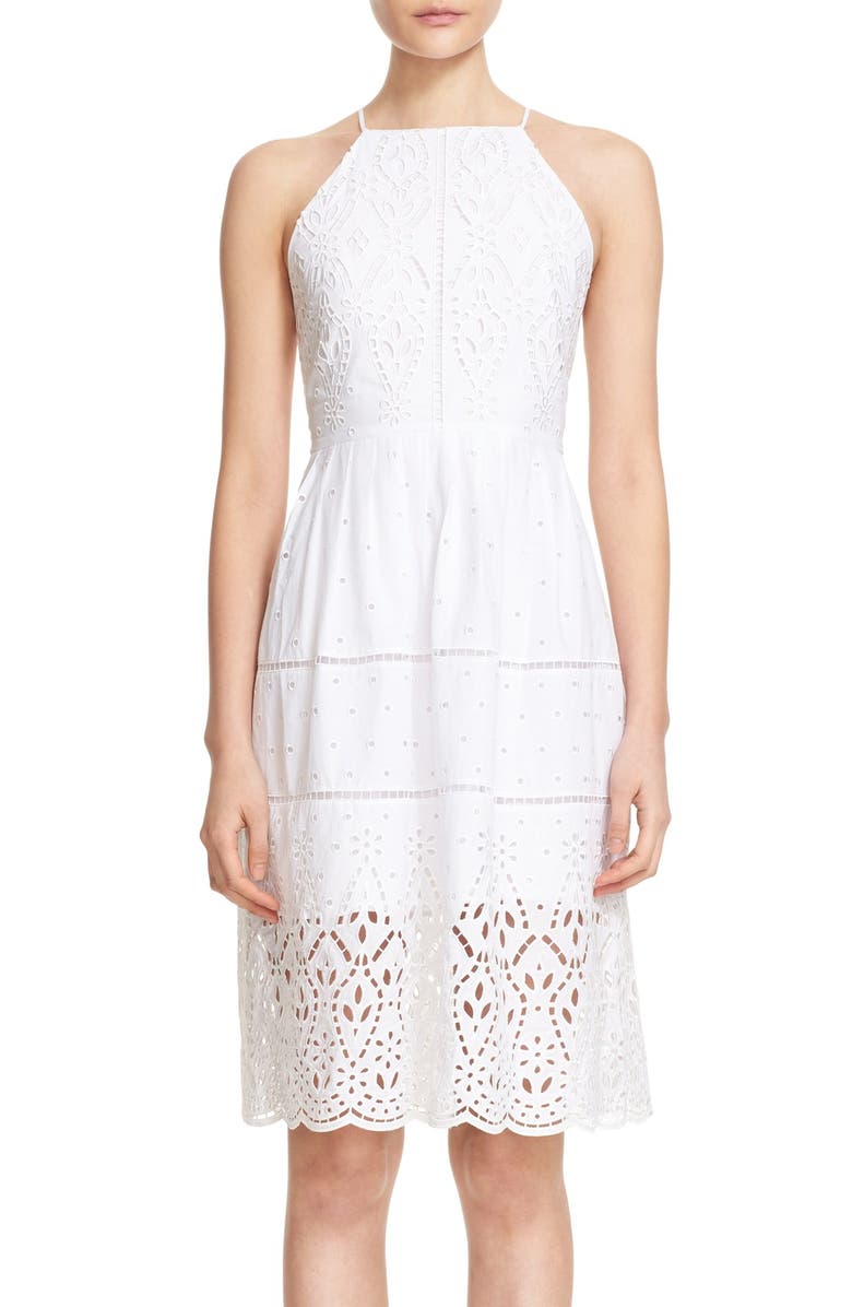 Parker 'Alana' Eyelet Embroidered Cotton Fit & Flare Dress | Nordstrom