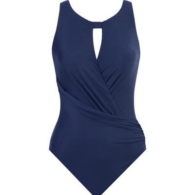 Miraclesuit Rock Solid Arden One-Piece Swimsuit, Blue