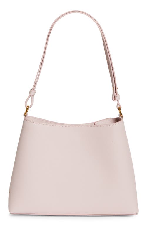 Shop Balmain Embleme Leather Handbag In Lightt Pink