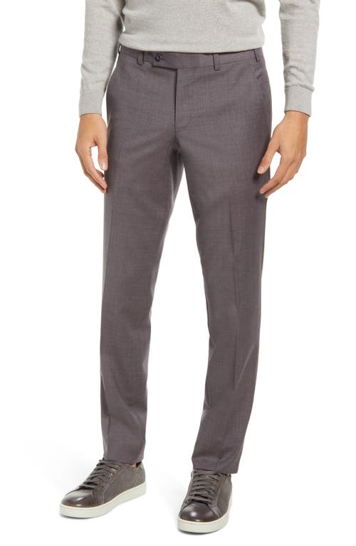 Ted Baker London Jerome Flat Front Wool Dress Pants Light Purple at Nordstrom,