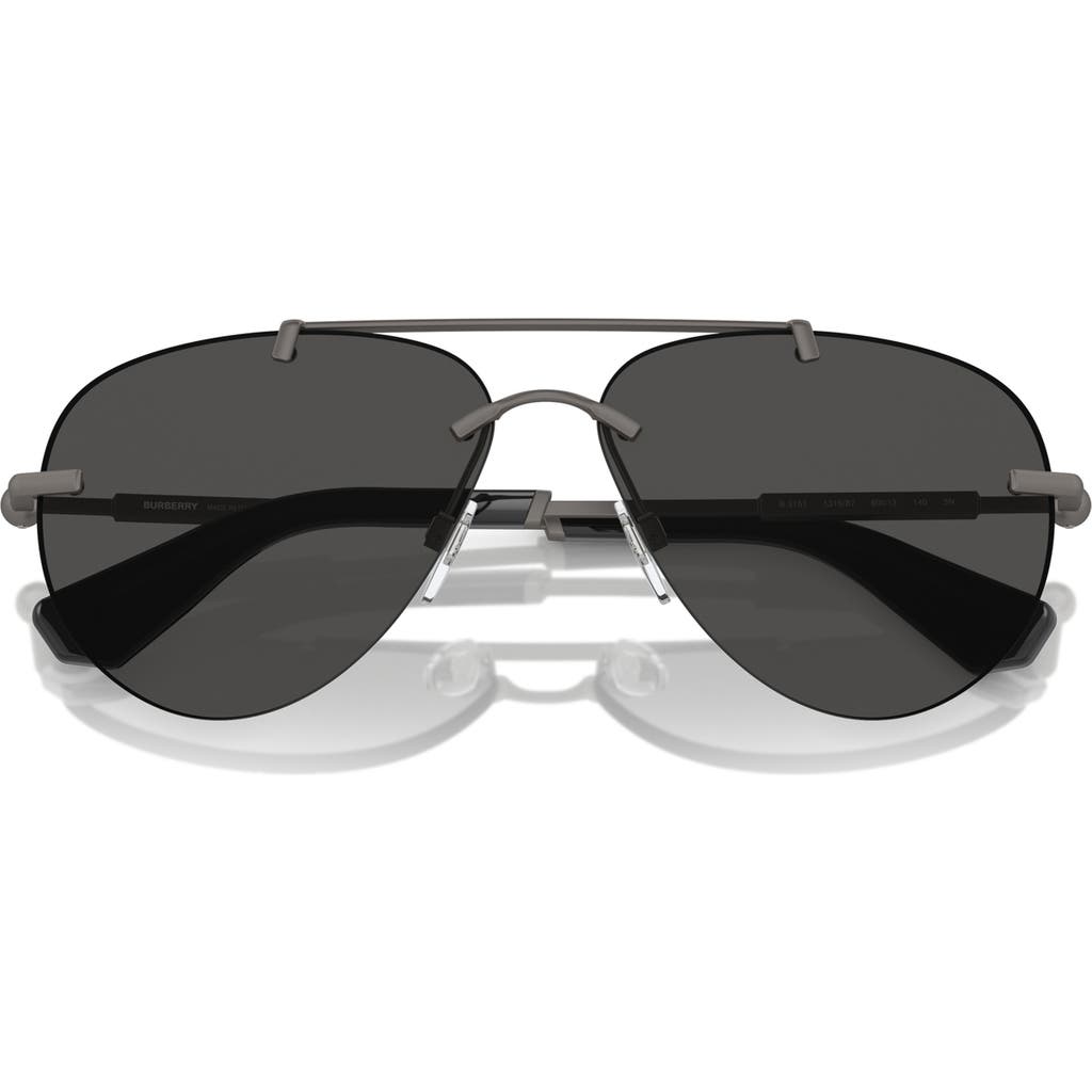 Burberry 60mm Pilot Sunglasses In Black
