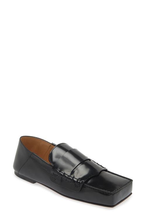Shop Jacquemus Carré Penny Loafer In Black