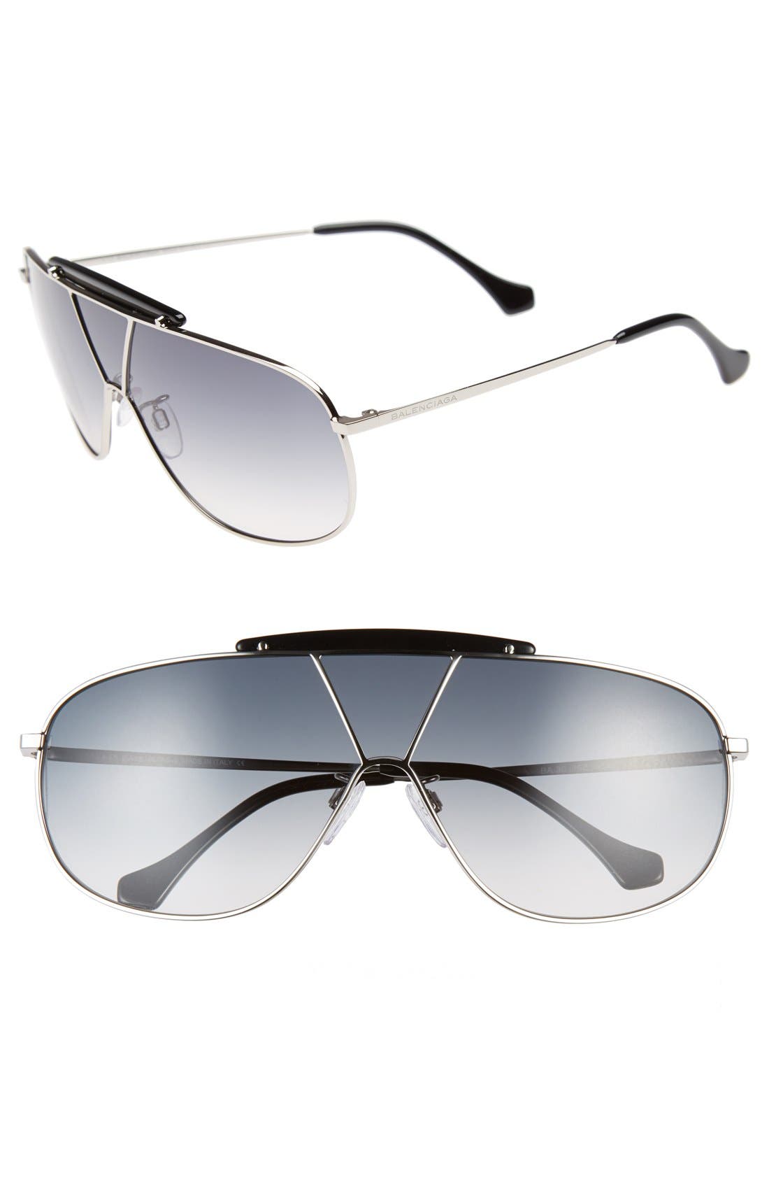 Balenciaga Paris 66mm Shield Sunglasses Nordstrom