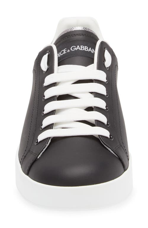 Shop Dolce & Gabbana Dolce&gabbana Portofino Sneaker In 8b979 Black/silver