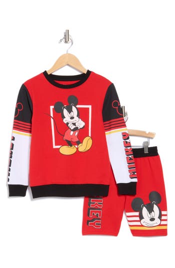 FREEZE FREEZE KIDS' DISNEY® MICKEY MOUSE SWEATSHIRT & SHORTS SET 