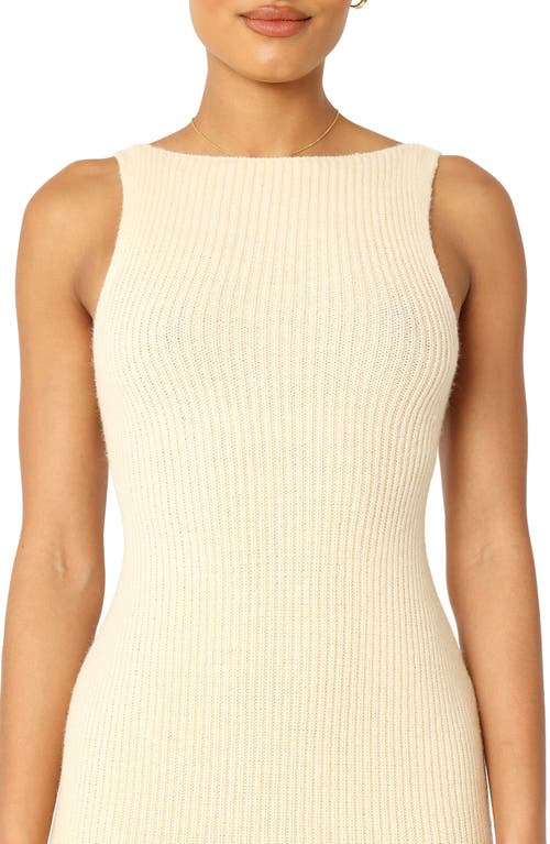 Petal And Pup Petal & Pup Nita Reversible Ribbed Sweater Dress In Neutral