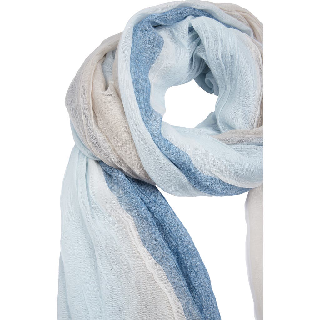 Saachi Stripe Scarf In Blue