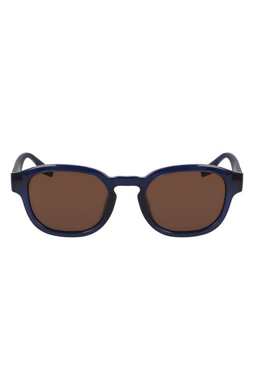 Fluidity 50mm Round Sunglasses in Crystal Converse Navy