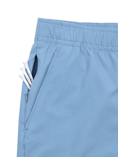 Construct Con.struct Solid Drawstring Performance Shorts In Lt Blue
