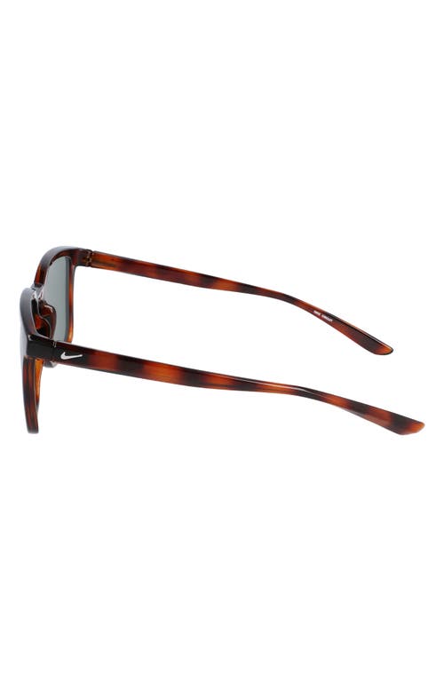 Nike Circuit 55mm Square Sunglasses In Soft Tortoise/green