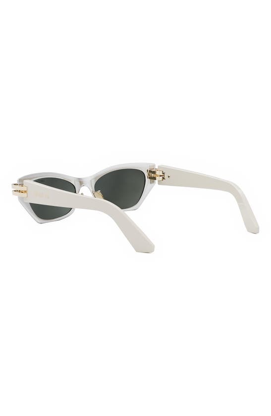 Shop Dior C B3u 53mm Mirrored Butterfly Sunglasses In Shiny Palladium / Smoke Mirror